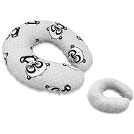 COSING Minky Pandy dots grey - Travel Pillow