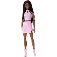 Barbie Looks fonatokkal rózsaszín ruhában - Játékbaba
