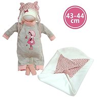 Llorens M844-60 outfit for baby doll New Born size 43-44 cm - Toy Doll Dress