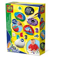 SES Painting stones with stickers - Pebble Painting