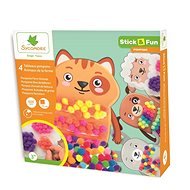 Sycomore Stick&Fun Zdobenie brmbolcami – Hospodárske zvieratá 4 ks - Mozaika pre deti