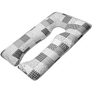 SCAMP Maternity Pillow/Clock 80 × 150 cm Patchwork grey - Nursing Pillow