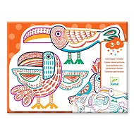 Djeco Kouzelné vybarvování Tukan a přátelé - Colouring Book