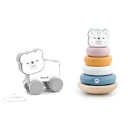 Viga Polar Bear Tug and Pyramid - Motor Skill Toy
