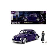Jada Wednesday car 1972 VW Beetle and figurine Wednesday - Metal Model