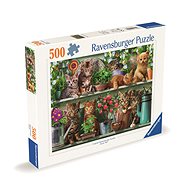 Ravensburger 120002055 Cats on shelves among flowers - Jigsaw Puzzle