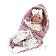 Llorens 74040 New Born - blinking realistic doll with sounds and soft fabric body - 42 cm - Doll