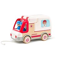 Woody Ambulance with sounds and light - Push and Pull Toy