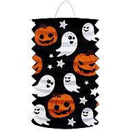 LUMA Lantern cylinder HALLOWEEN ghost, 15 cm - Chinese Lantern