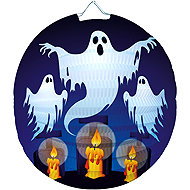LUMA Round HALLOWEEN ghost lantern, 25 cm - Chinese Lantern