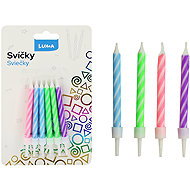 LUMA Trading svíčka Spirála 12 ks, pastel  - Candle Set