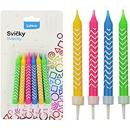 LUMA Trading svíčka Vlnky 12 ks, barevné - Candle Set