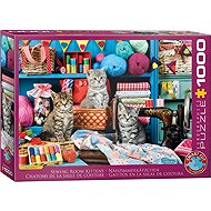 Eurographics Kittens in the Sewing Workshop 1000 Pieces - Jigsaw Puzzle