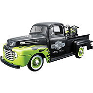 Maisto Ford F-1 Pickup 1948 with FL Panhead 1948 1:24 - Metal Model