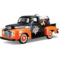 Maisto Ford F-1 Pickup 1948 with FLH Duo Glide 1958 1:24 - Metal Model
