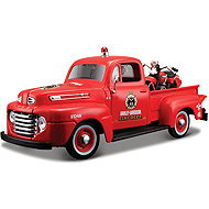 Maisto Harley-Davidson Custom - Ford F-1 Pick up 1948, EL Knucklehead 1936 1:24 - Metal Model