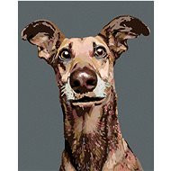 Maľovanie podľa čísel – Pes s nastraženými ušami - Maľovanie podľa čísel