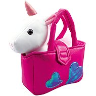 MalPlay Plush unicorn in handbag 28 cm, white - Soft Toy