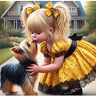 Norimpex Dívka v žlutých šatech 40 × 50 cm - Painting by Numbers