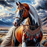 Norimpex Kůň v indiánském postroji 40 × 50 cm - Painting by Numbers