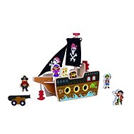 Mamido Wooden pirate ship with figures - Figure and Accessory Set