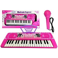 Mamido Large keyboard with microphone, pink, 37 keys - Children's Electronic Keyboard