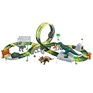 Mamido Racing track Dinosaur World 168 pieces, 360°, LED car - Slot Car Track