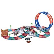 Mamido Dinosaur Racetrack with big loop and lights 144 pieces MT1522 - Slot Car Track