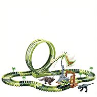 Mamido Dinosaur racing track with loop, figures and car 120 pieces MT1523 - Slot Car Track