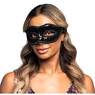 Boland Venetian sequin scarf black - Carnival Mask