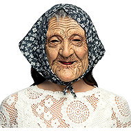 Boland Latex witch face mask with scarf - Carnival Mask
