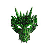 Carnival Toys Dragon mask green - Carnival Mask