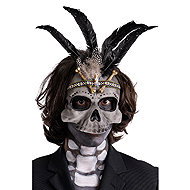 Carnival Toys Plastic voodoo skull mask with headband - Carnival Mask
