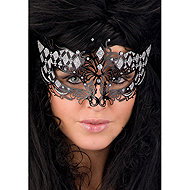 Carnival Toys Black metal scraper with rhinestones - Carnival Mask