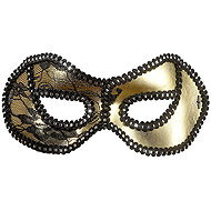 Widmann Golden ball scarf with lace - Carnival Mask