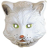 Widmann Plastic cat mask - Carnival Mask