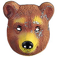 Widmann Plastic bear mask - Carnival Mask
