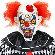 Widmann Clown mask with wig and hat - Carnival Mask