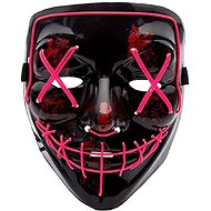 Verk Scary Glowing Mask Black and Pink - Carnival Mask