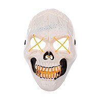 Verk Scary glowing skull mask white and yellow - Carnival Mask