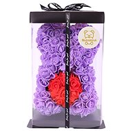 Classic Teddy Bear Rose Teddy 25cm gift wrapped - purple - Rose Bear