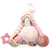 BabyOno Plush educational hanging toy Pyramid - pink - Soft Toy