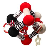 BabyOno Plush Educational Toy Tiny Yoga Cube C - More Collection - Black/Red - Soft Toy