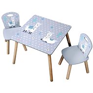 Kesper set children's table with 2 chairs Alpaca motif - Children's Furniture