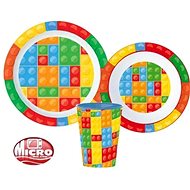 3-piece plastic Lego set - Dish Set