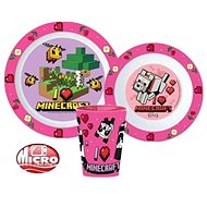 3-piece plastic Minecraft set - Dish Set