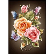 Gaira Rose with butterflies D5752 - Diamond Painting