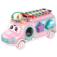 Bavytoy Bus with xylophone, pink - Puzzle