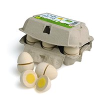 ERZI CZ White eggs for cutting in a box - Toy Kitchen Food