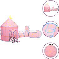 SHUMEE Detský stan na hranie s 250 loptičkami ružový, 301 × 120 × 128 cm - Detský stan
